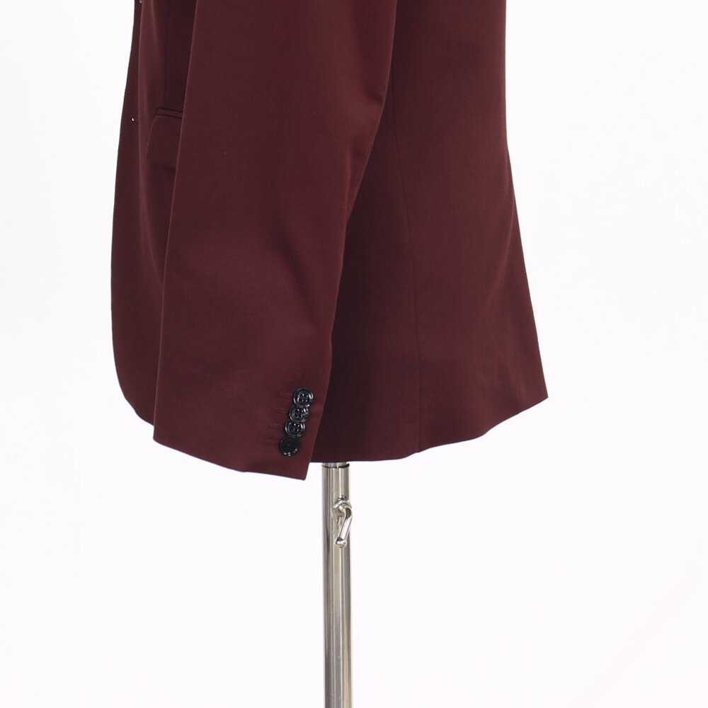 Express 40r Brown Solid 2-Button Sport Coat Blaze… - image 6